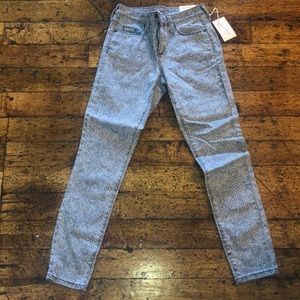 Snakeskin Patterned Jeans